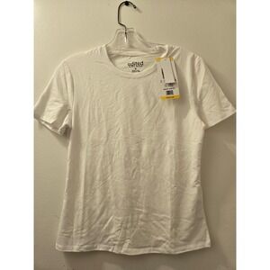 Edited by Remi Bader Women's White Crew Neck Short Sleeve T Shirt Size Medium